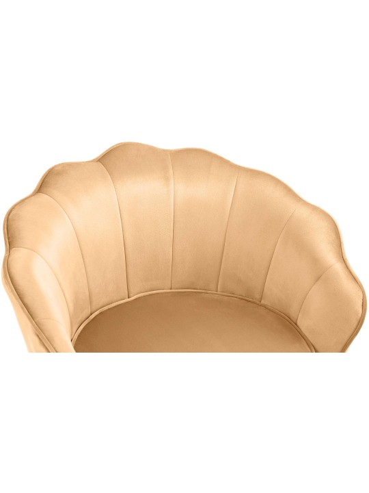 Cadeira Rosita veludo, amarelo