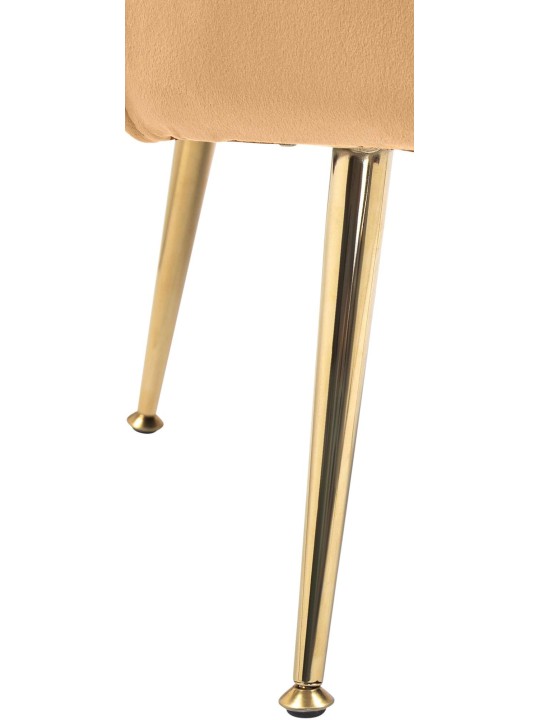 Cadeira Rosita veludo, amarelo