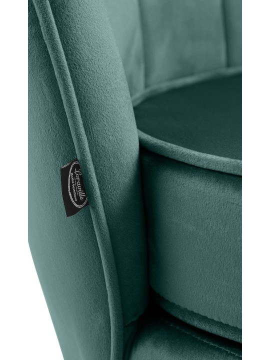 Cadeira Rosita veludo, verde