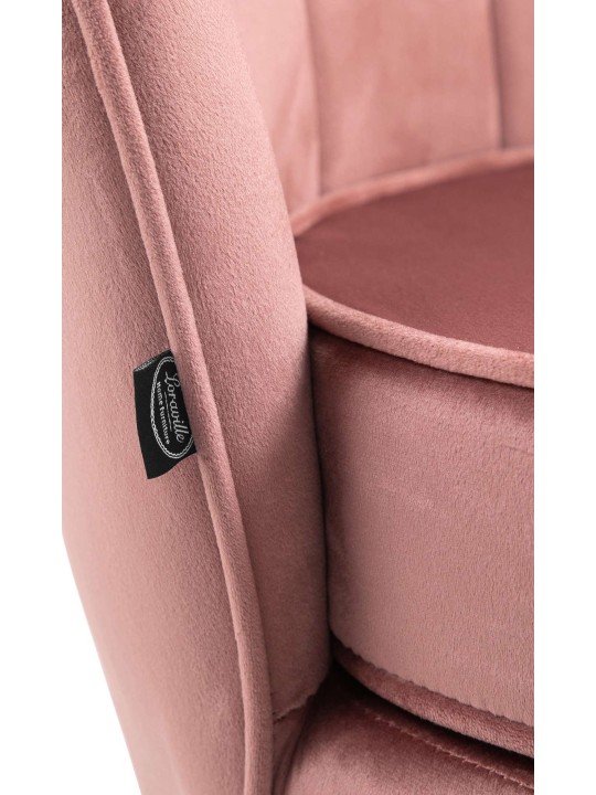 Cadeira Rosita veludo, rosa