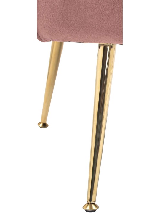 Cadeira Rosita veludo, rosa