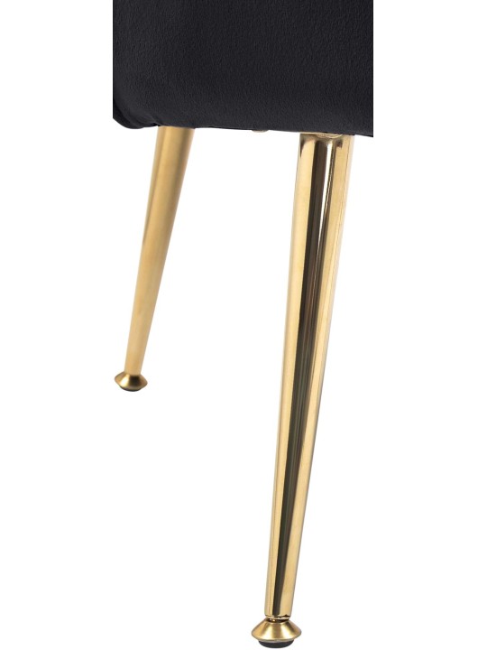 Cadeira Rosita veludo, preto