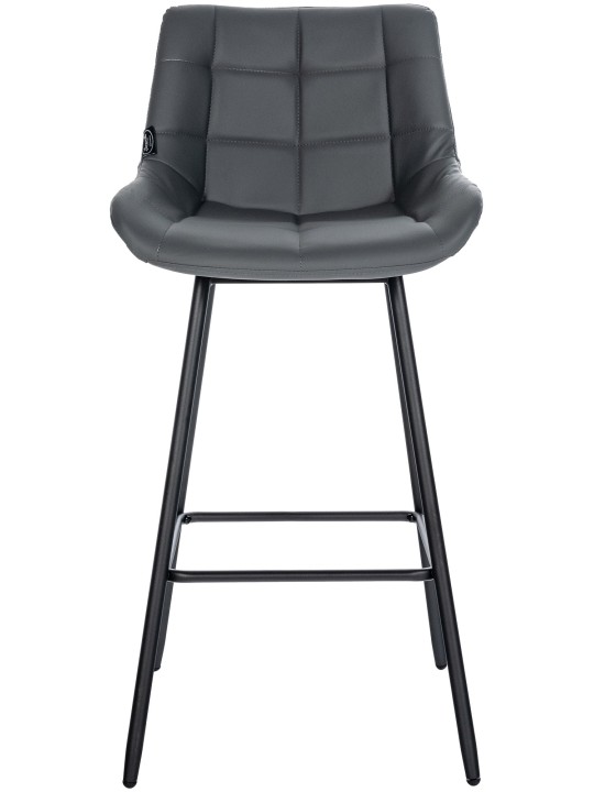 Banqueta alta Weston couro sintético, cinza