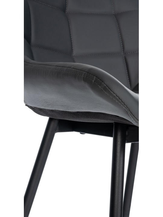 Banqueta alta Weston couro sintético, cinza