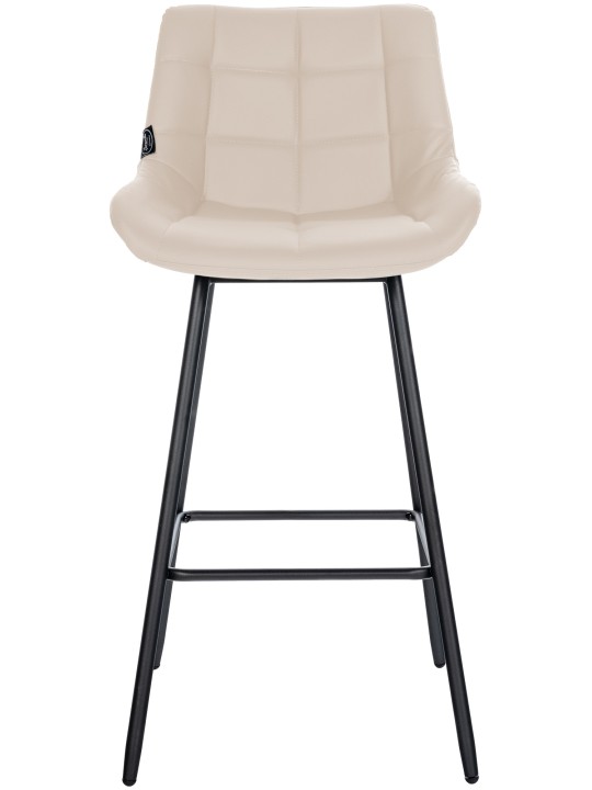 Banqueta alta Weston couro sintético, creme