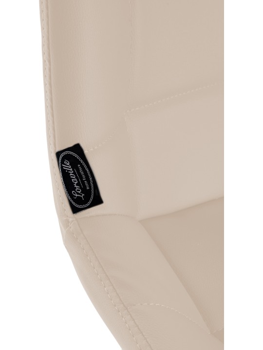 Banqueta alta Weston couro sintético, creme