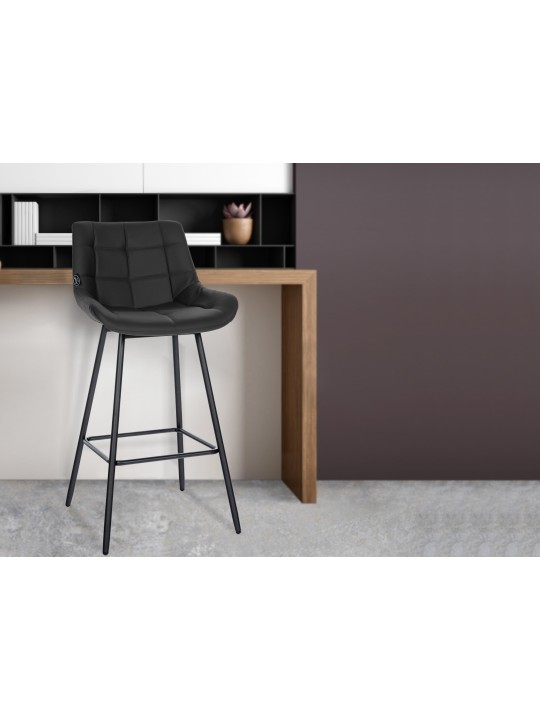 Banqueta alta Weston couro sintético, preto Banqueta alta Weston couro sintético, preto