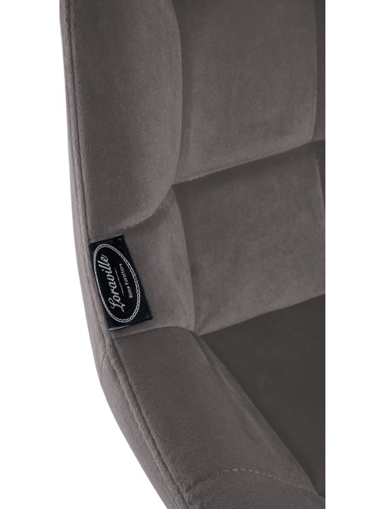 Banqueta alta Weston veludo, cinza