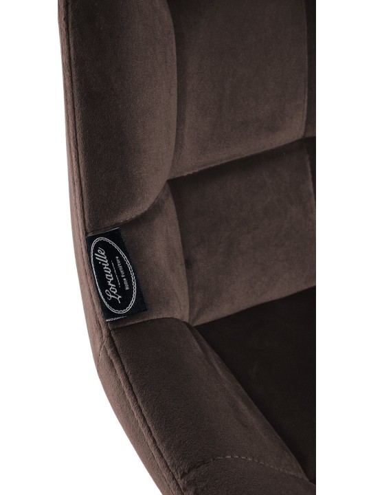 Banqueta alta Weston veludo, castanho Banqueta alta Weston veludo, castanho