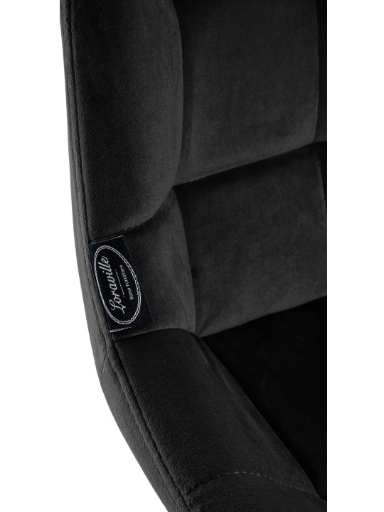 Banqueta alta Weston veludo, preto