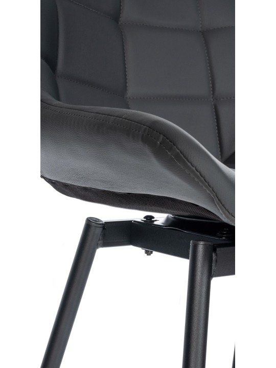 Banco de bar giratório Weston em couro sintético, cinza