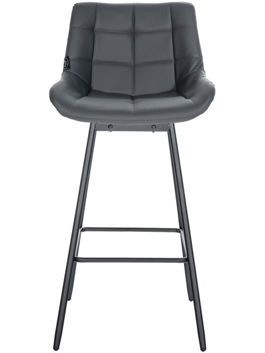 Banco de bar giratório Weston em couro sintético, cinza