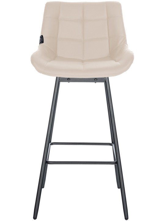 Banco de bar giratório Weston em couro sintético, creme
