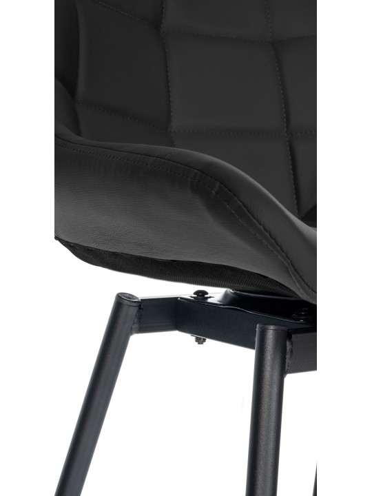Banco de bar giratório Weston em couro sintético, preto Banco de bar giratório Weston em couro sintético, preto