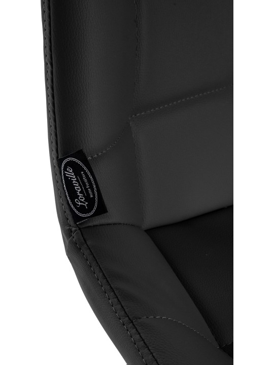 Banco de bar giratório Weston em couro sintético, preto Banco de bar giratório Weston em couro sintético, preto