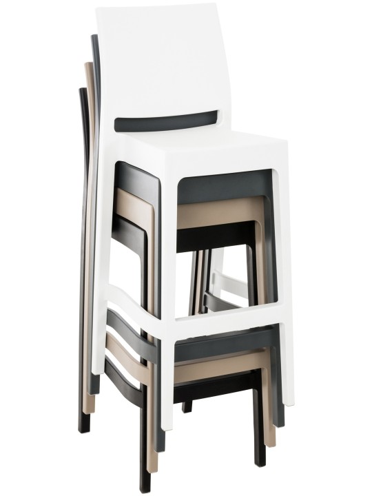 Conjunto de 2 bancos altos Maya, preto