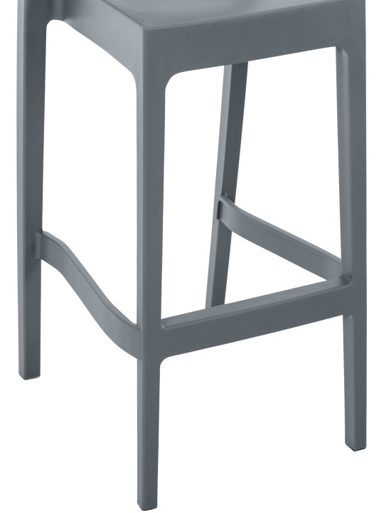 Conjunto de 2 bancos altos Maya, cinza escuro