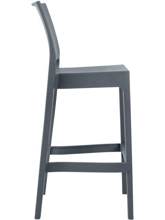 Conjunto de 2 bancos altos Maya, cinza escuro