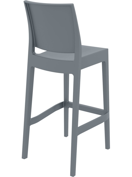 Conjunto de 2 bancos altos Maya, cinza escuro