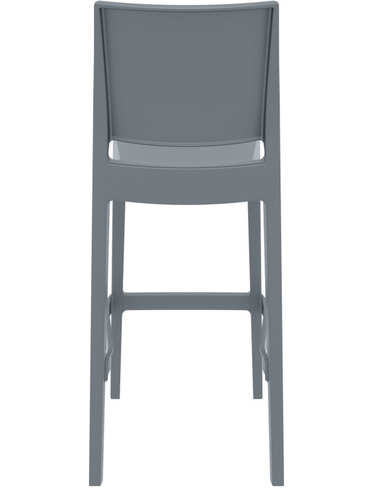 Conjunto de 2 bancos altos Maya, cinza escuro