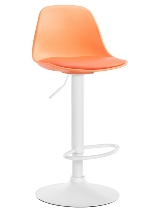 Banqueta alta Kiel couro sintético, laranja