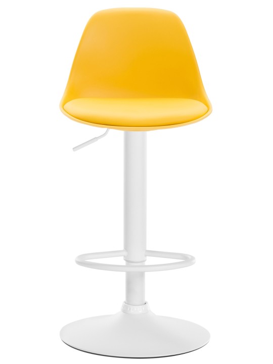 Banqueta alta Kiel couro sintético, amarelo Banqueta alta Kiel couro sintético, amarelo