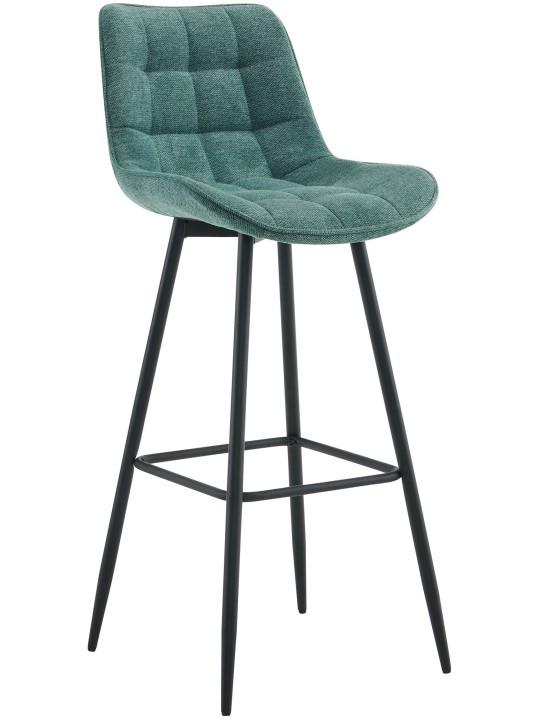 Banqueta alta tecido Dartford, verde