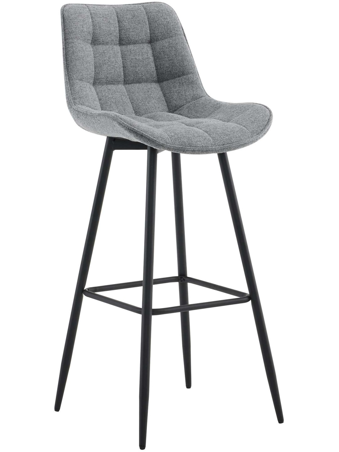 Banqueta alta tecido Dartford, cinza