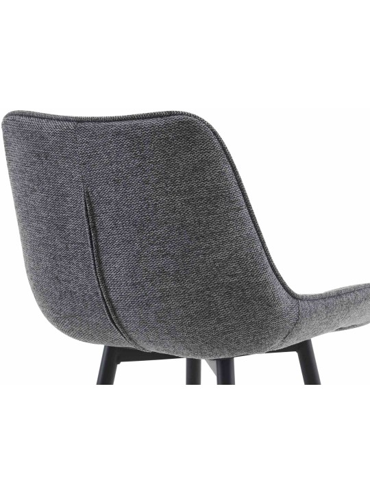 Banqueta alta tecido Dartford, cinza escuro