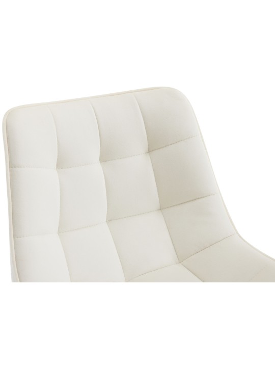 Banqueta alta veludo Dartford, creme