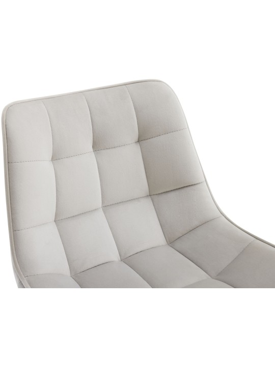 Banqueta alta veludo Dartford, cinza