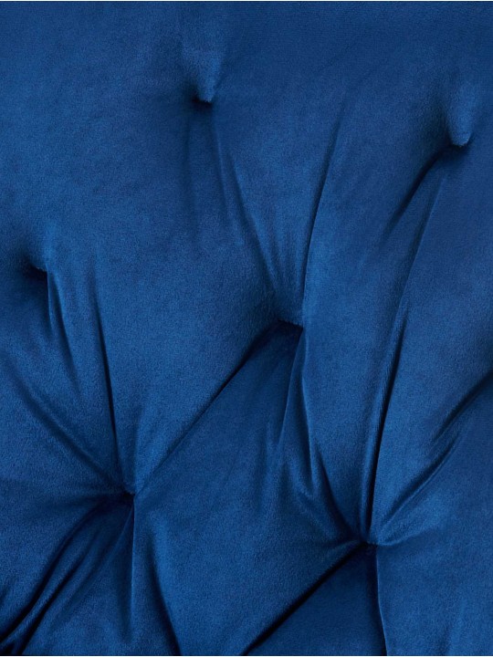 Cadeira de jantar de veludo Wallace, azul