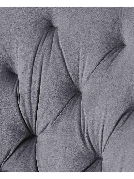 Cadeira de jantar de veludo Wallace, cinza escuro