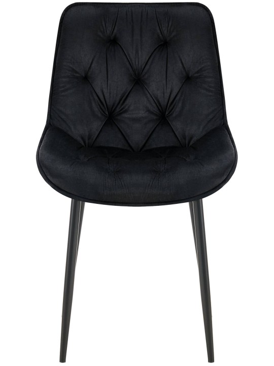 Cadeira de jantar de veludo Wallace, preto Cadeira de jantar de veludo Wallace, preto