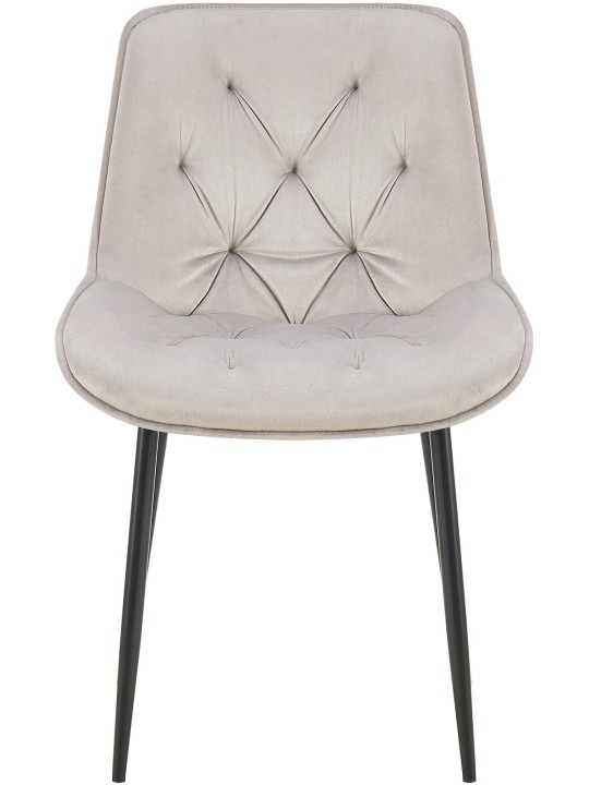 Cadeira de jantar de veludo Wallace, cinza