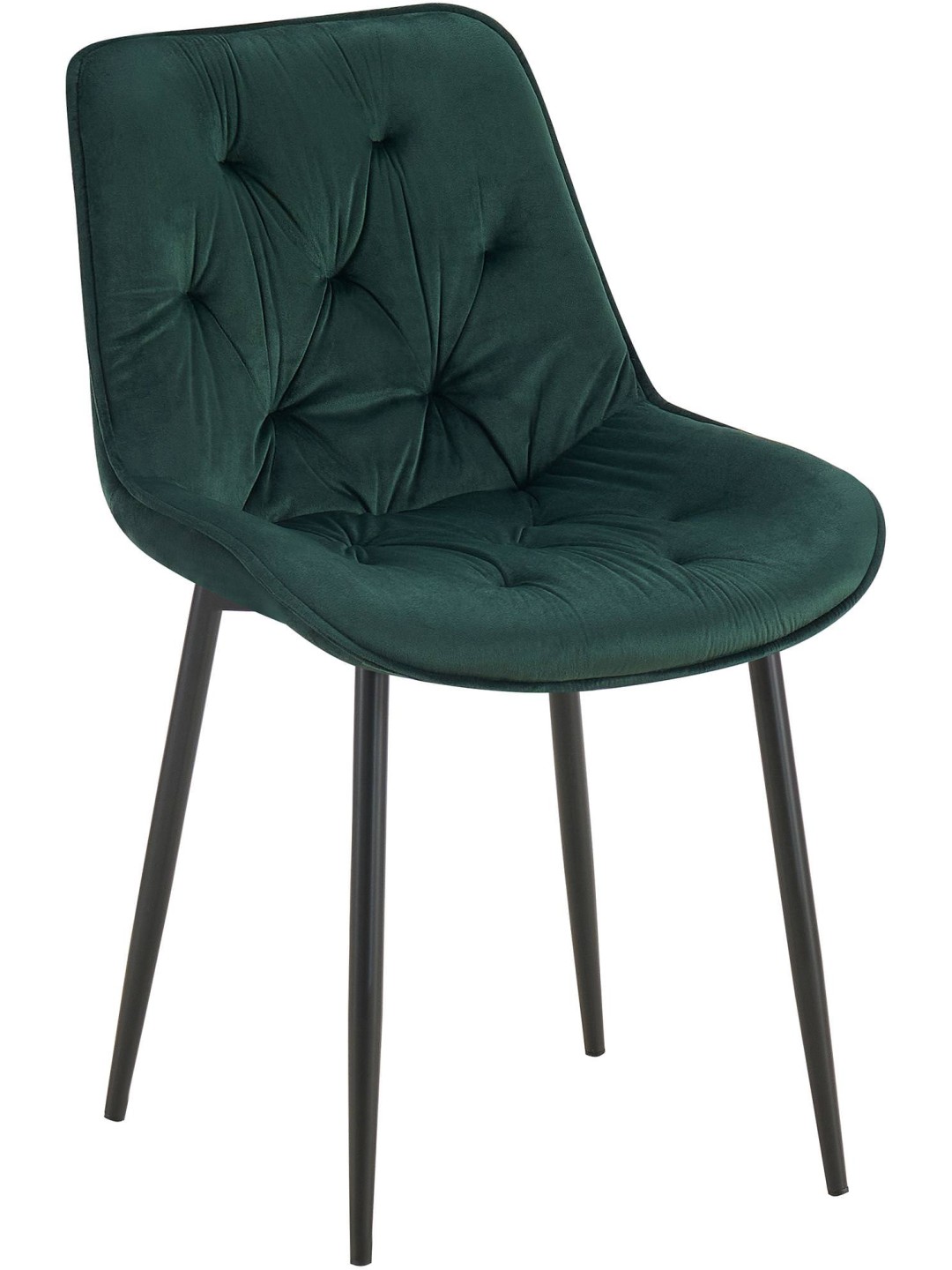 Cadeira de jantar de veludo Wallace, verde