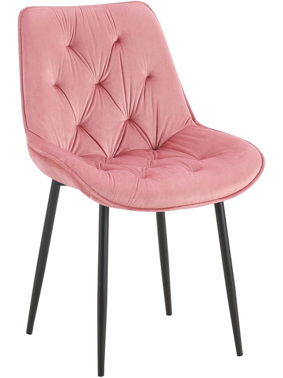 Cadeira de jantar de veludo Wallace, rosa