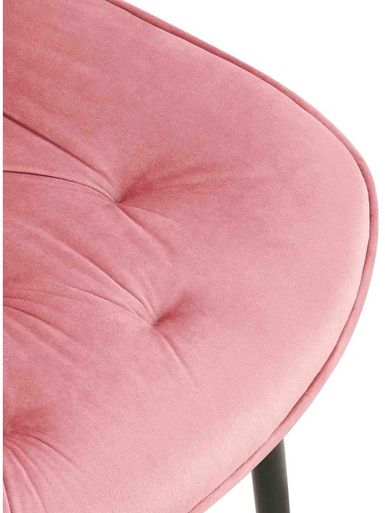 Cadeira de jantar de veludo Wallace, rosa