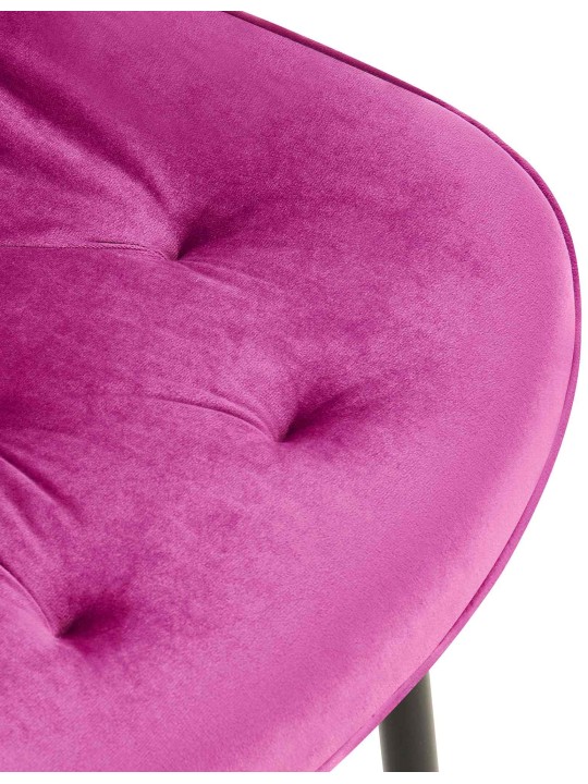 Cadeira de jantar de veludo Wallace, lilás