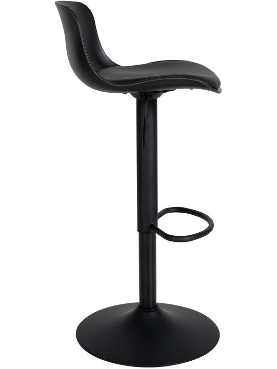 Conjunto de 4 bancos altos em pele sintética Almada, preto