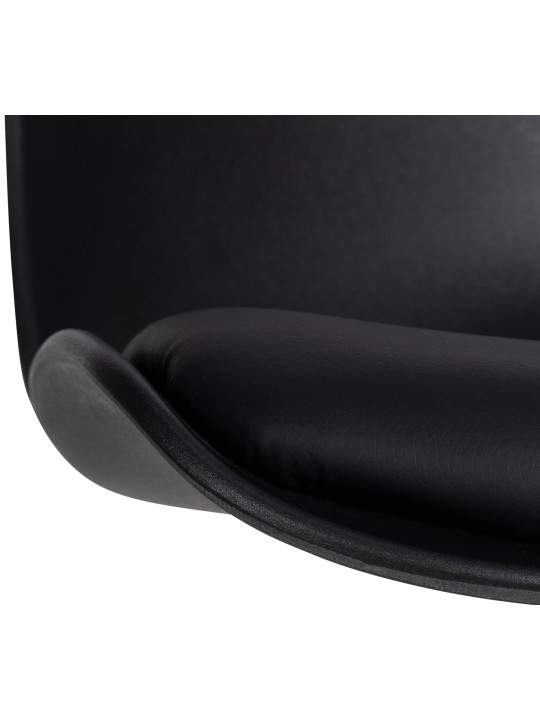 Conjunto de 4 bancos altos em pele sintética Almada, preto