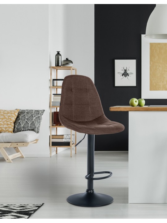 Banqueta alta Elmore tecido B, castanho