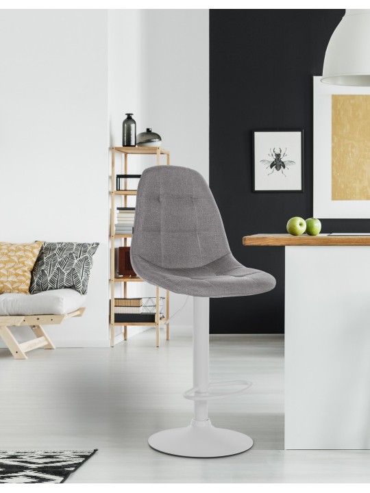 Banqueta alta Elmore tecido W, cinza