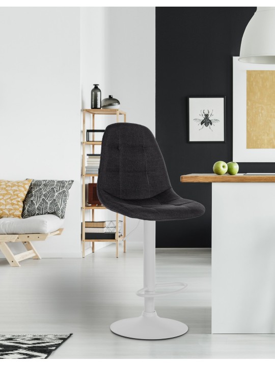 Banqueta alta Elmore tecido W, preto