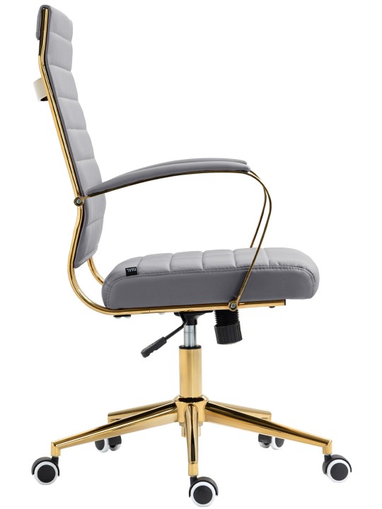 Cadeira de escritório em couro sintético Havana, cinza