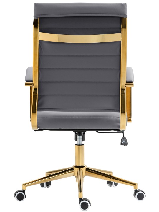 Cadeira de escritório em couro sintético Havana, cinza