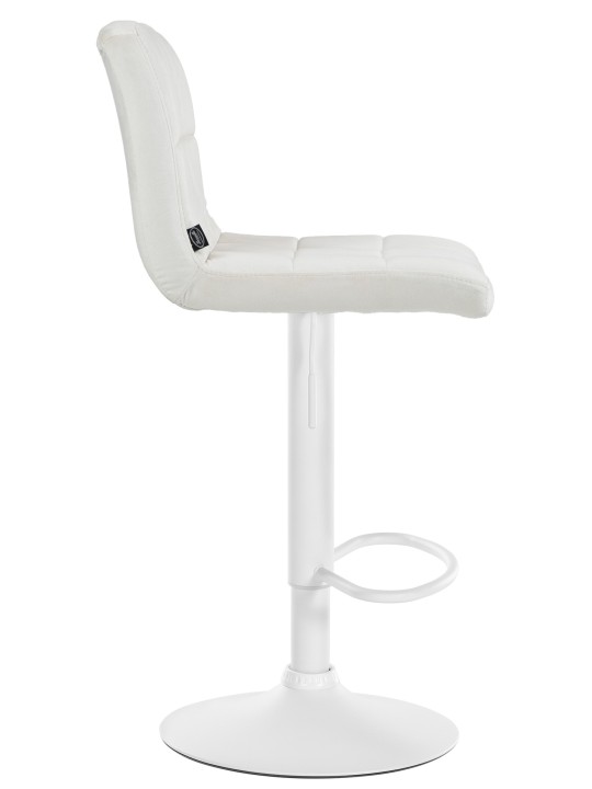 Banqueta alta veludo Peru, creme
