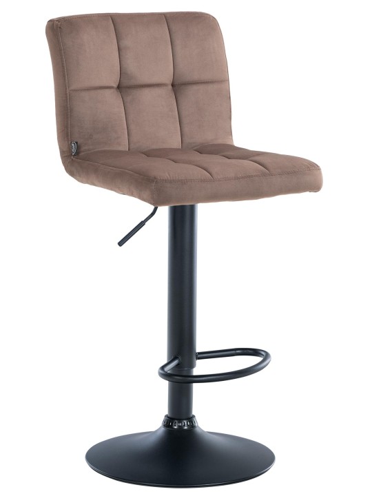 Banqueta alta veludo Peru, castanho