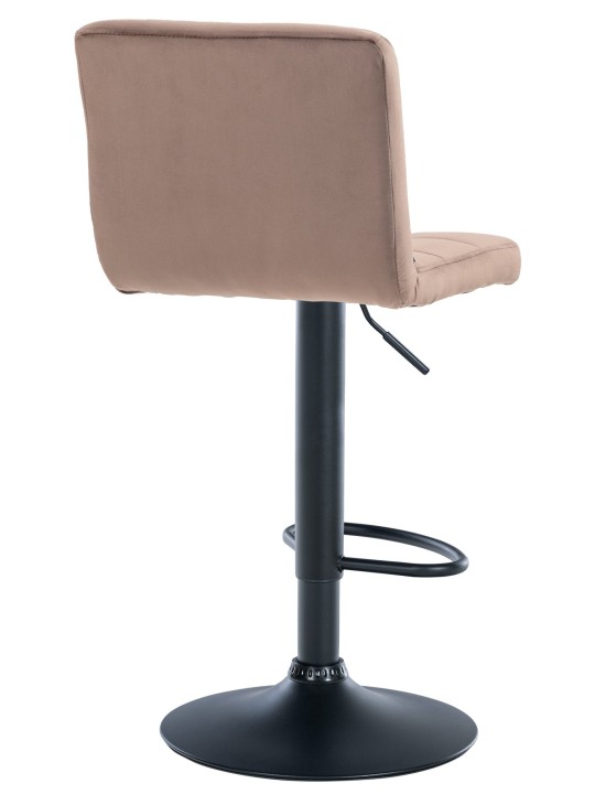 Banqueta alta veludo Peru, castanho