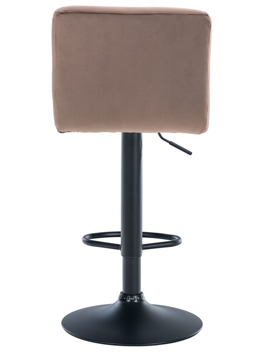 Banqueta alta veludo Peru, castanho